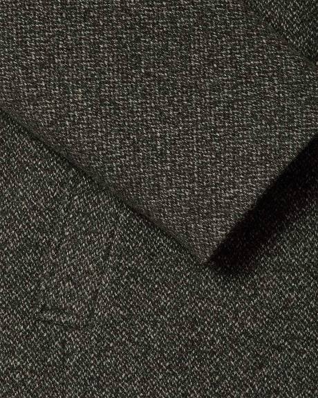 Classic Mock-Neck Heathered-Wool Coat with Dickey