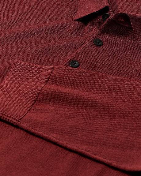Merino Wool Polo Sweater