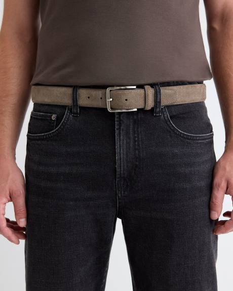 Stitched Suede Belt
