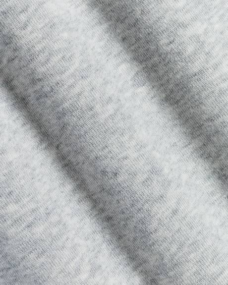 T-Shirt Ajust&eacute; &agrave; Manches aux Coudes et Col Rond