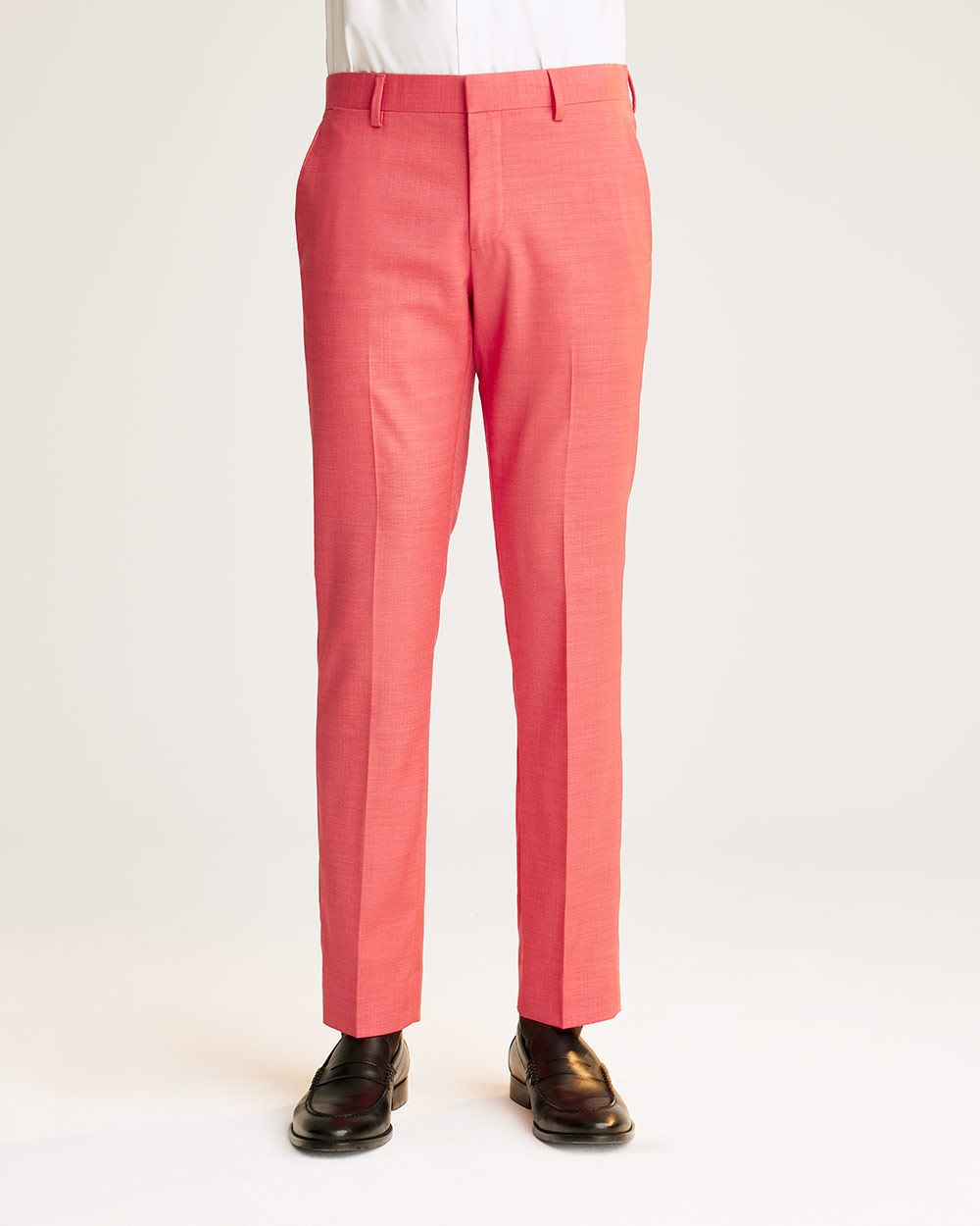 Pantalon de Complet Rose Vif à Coupe Étroite