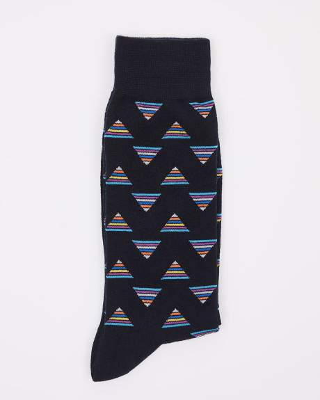 Multicoloured Triangle Socks
