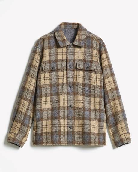Plaid Wool Overshirt