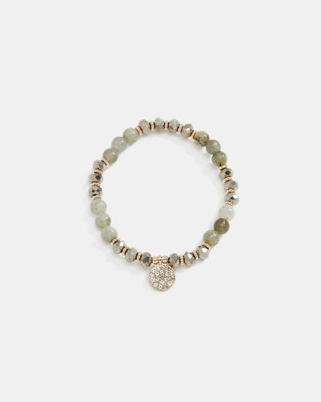 Beaded Bracelet with Semi-Precious Pearls