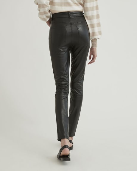 Faux Leather High-Rise Slim Fit Pant - 30''