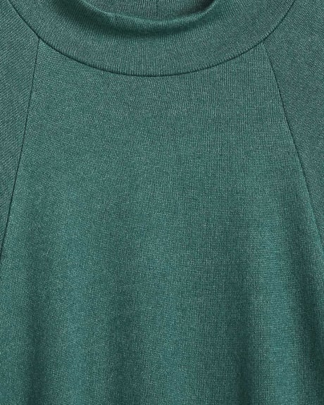 T-Shirt en Tricot Brossé à Manches Longues Dolman