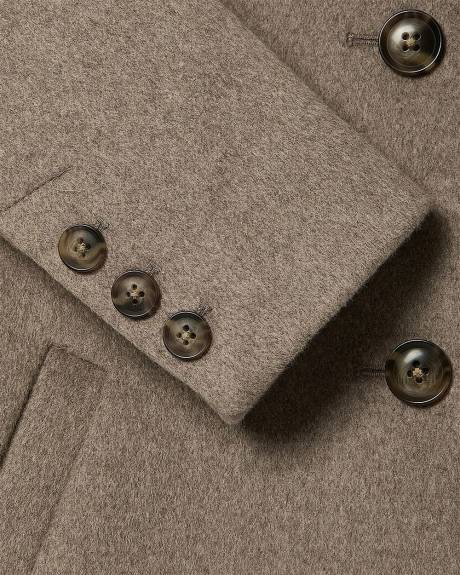 Wool-Blend Preppy Coat