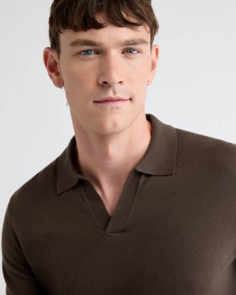 Pull à Manches Longues avec Col Johnny