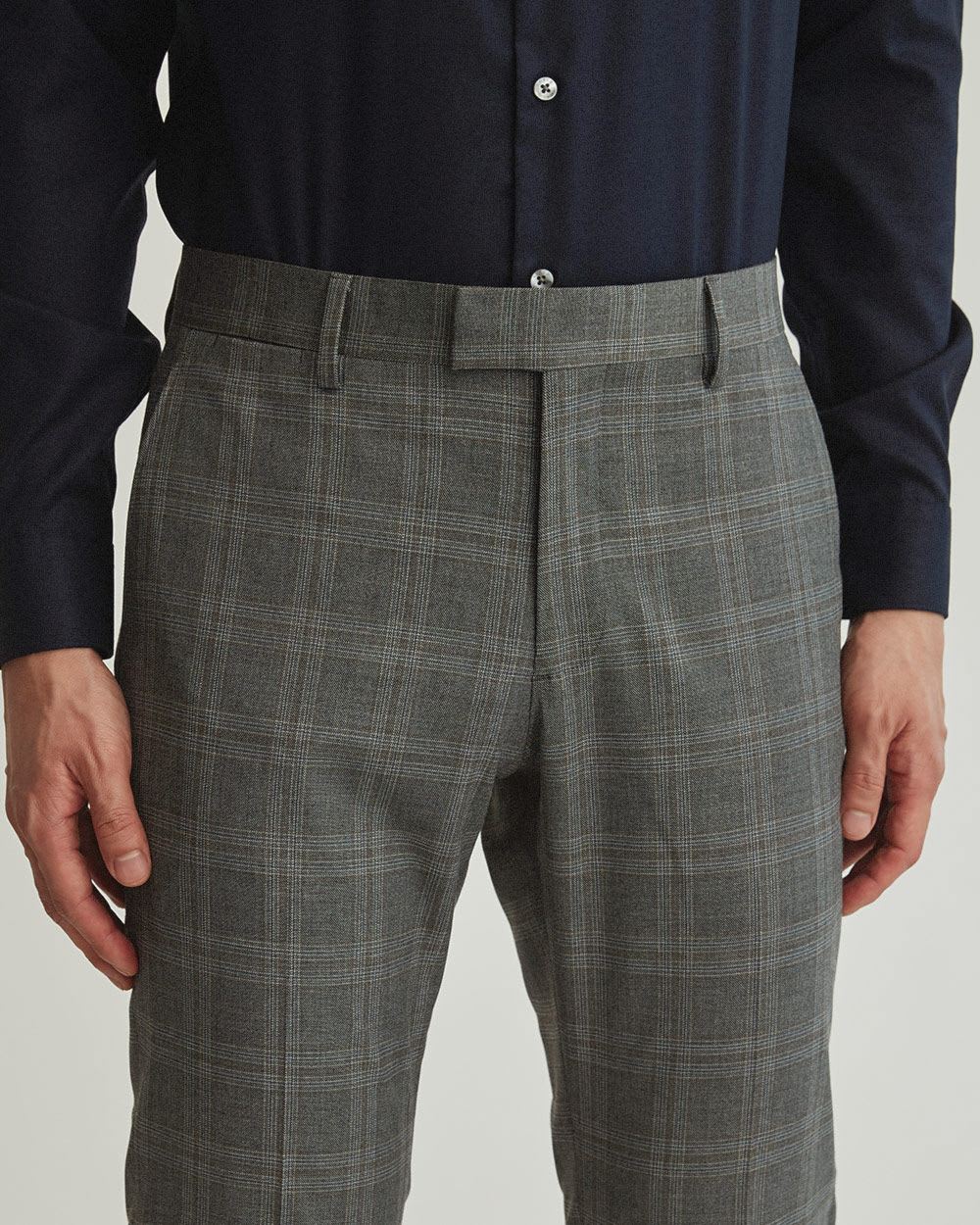 Subtle Grey Check Suit Pant