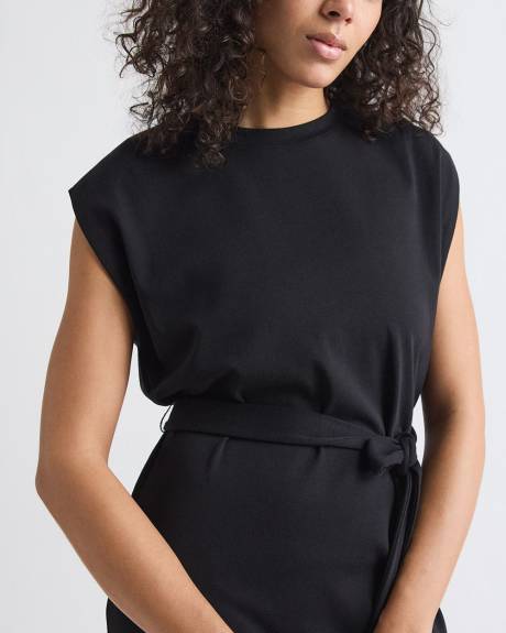 Robe &agrave; Manches Tr&egrave;s Courtes avec Ceinture Amovible