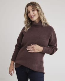 Relaxed-Fit Turtleneck Sweater - Thyme Maternity