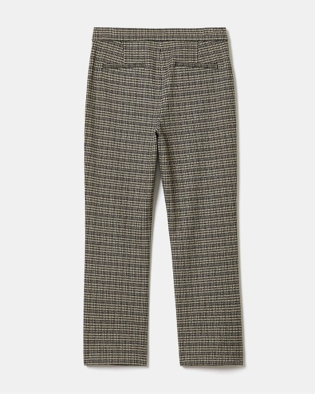 Knit Houndstooth Straight Ankle Pant - 27 "