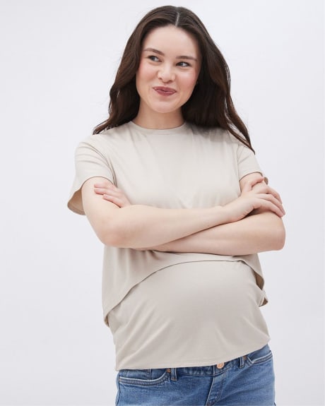 T-Shirt d'Allaitement à Manches Courtes - Thyme Maternité