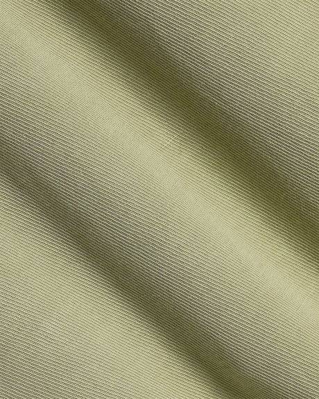 Pantalon en Coton et en Lin &agrave; Taille Haute et Jambe Large