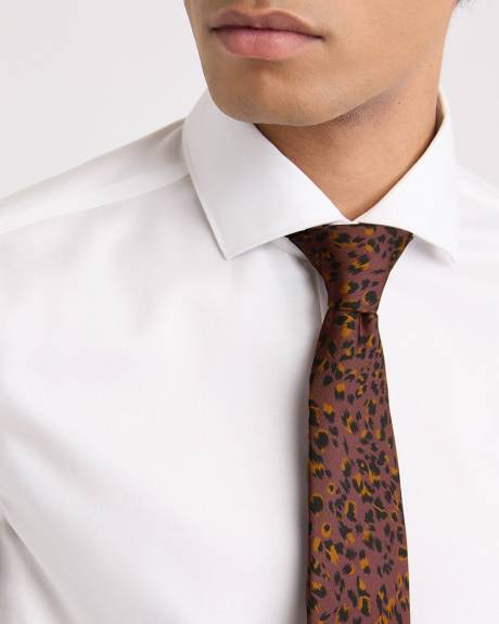 Regular Tie with Leopard Print