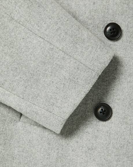 Wool-Blend Double-Breasted Coat