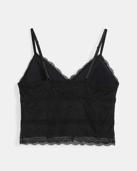 Pull-On Triangle Lace Crop Top