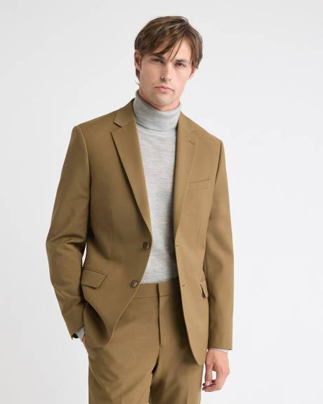 Slim-Fit Wool Suit Blazer