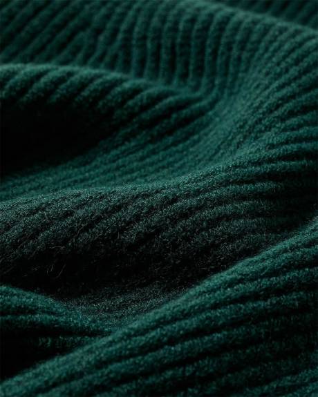 Long-Sleeve Crew-Neck Mini Sweater Dress