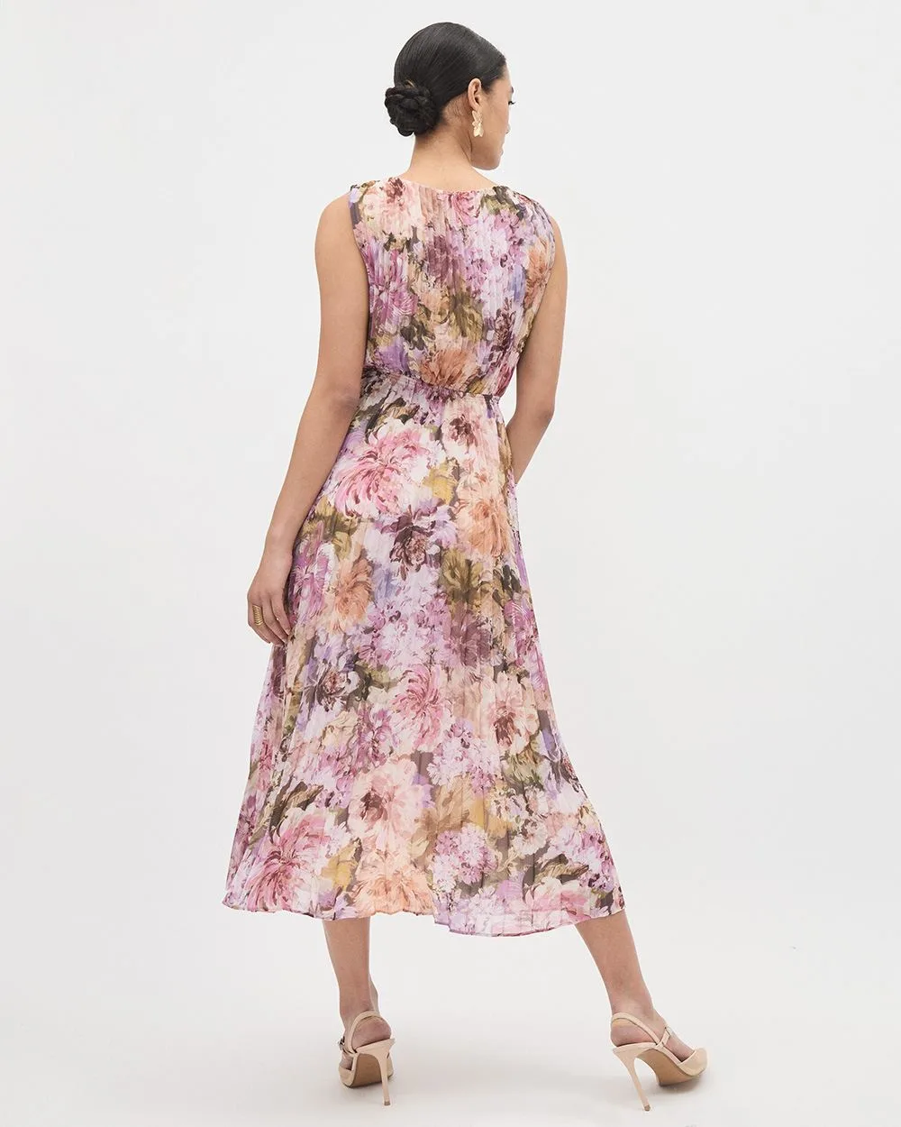 Sleeveless Pleated Midi Dress RW&CO.