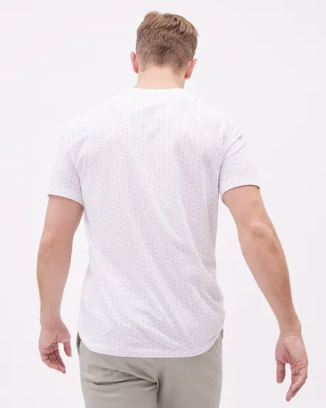 Short-Sleeve Crew-Neck Tee with Chest Pocket