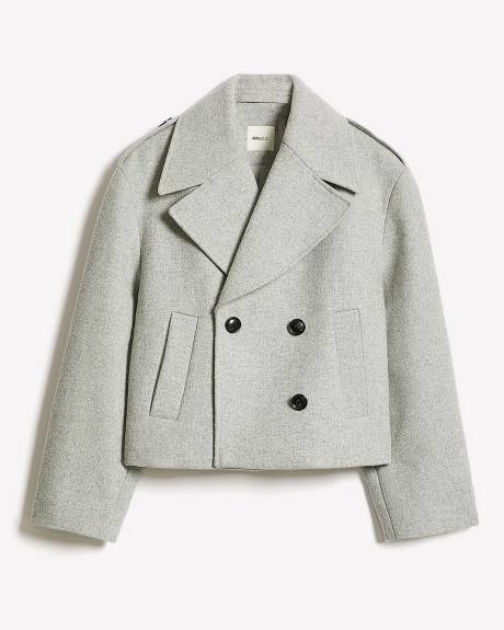Wool-Blend Double-Breasted Coat