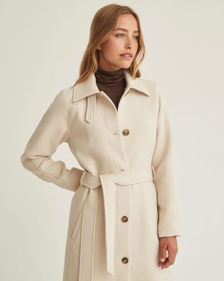 Button-Down Trench Parka with Collar
