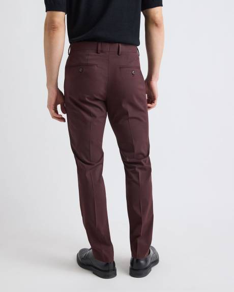 Slim-Fit Deep Berry Suit Pant