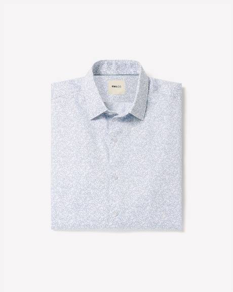 Tailored-Fit Dress Shirt with Floral Pattern