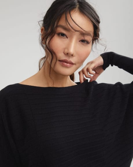 Boat-neck Cashmere-Like Sweater