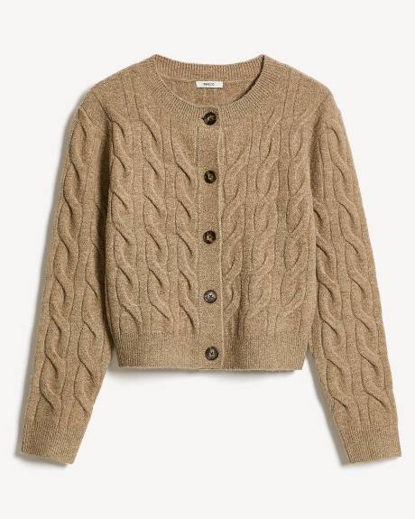 Cardigan à Manches Longues en Mailles Torsadées