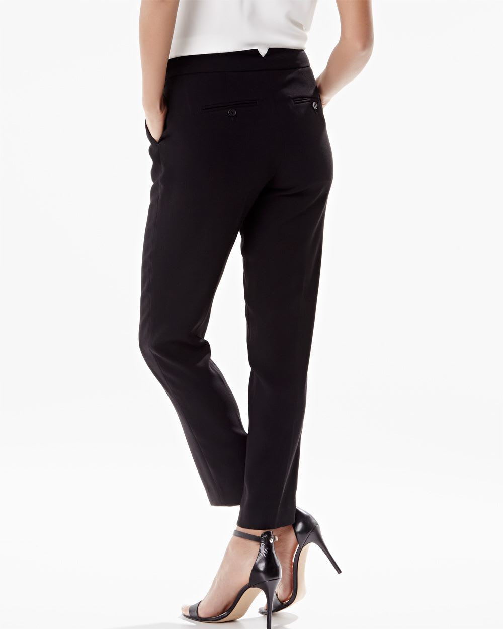 TAPERED CROP PANT IN CREPE | RW&CO.