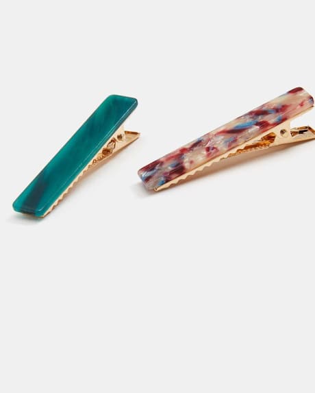 Colourful Hair Clips - Set of 2