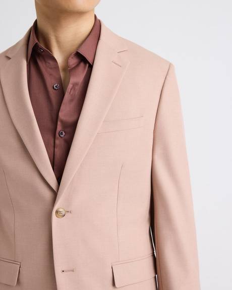 Veston de Complet Rose P&acirc;le &agrave; Coupe &Eacute;troite