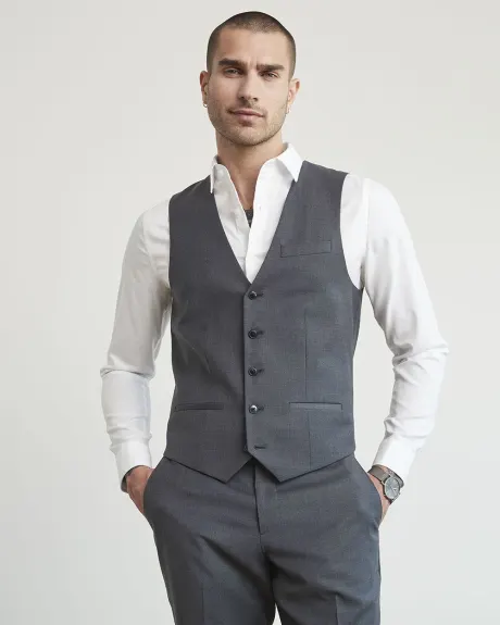 Dark Grey Wool Suit Vest