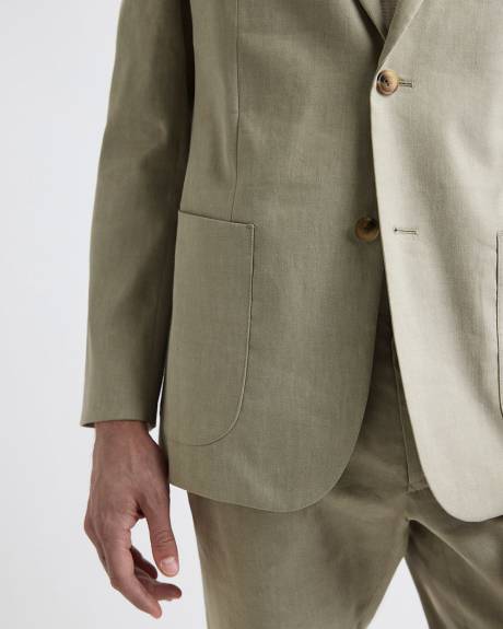 Tailored-Fit Sage Linen-Blend Suit Blazer