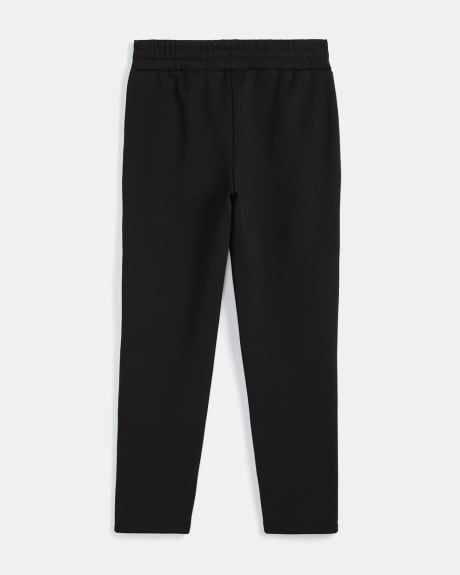 Double-Knit Lounge Jogger Ankle Pant with Zipped Pockets