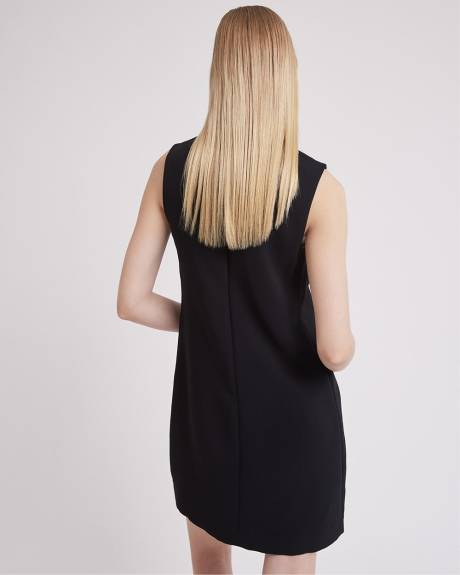 Robe Droite Sans Manches &agrave; Col Rond
