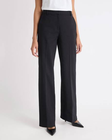 Pantalon Indispensable Signature à Jambe Large et Taille Haute