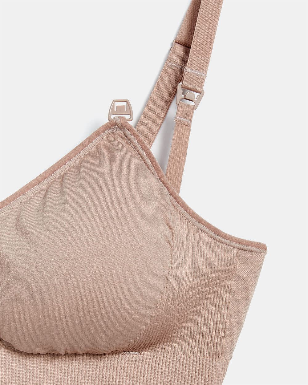 Seamless VNeck Nursing Bra Thyme Maternity RW&CO.