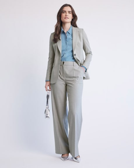 Wide-Leg High-Rise Taupe Pant