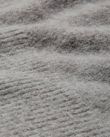 Long-Sleeve V-Neck Alpaca-Blend Sweater