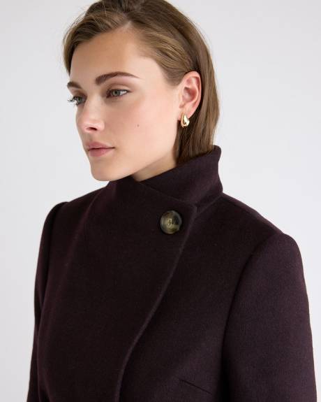 Wool-Blend Winter Coat with Polyfill Lining