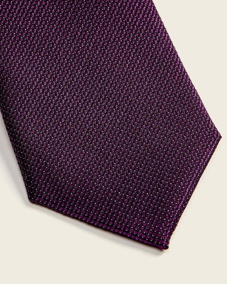 Regular textured purple Tie | RW&CO.