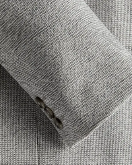 Light Grey Casual Knit Blazer