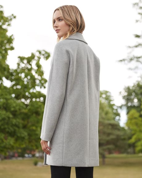 Double-Breasted Wool Cocoon Coat