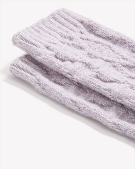 Super-Soft Crew Socks with Cable Stitches