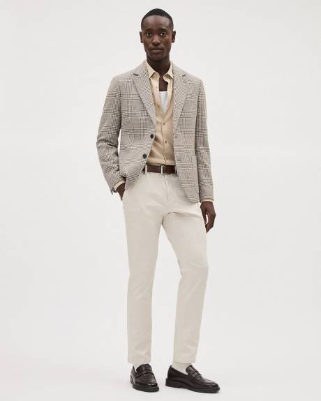 Veston Carreaut&eacute; &agrave; Coupe &Eacute;troite