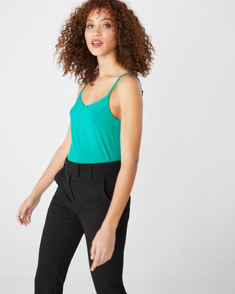 Satin-trimmed Cami with Adjustable Straps