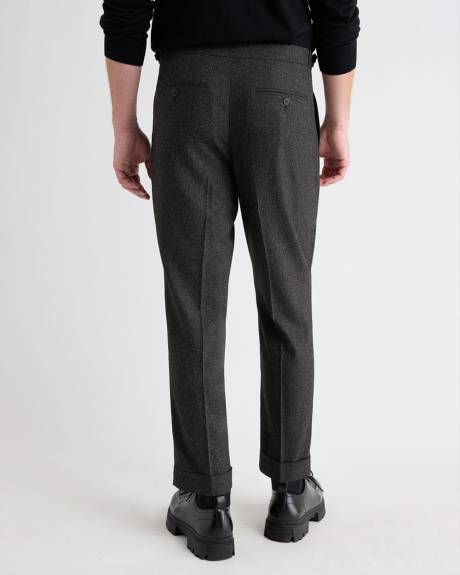 Tweed-Effect Tapered-Leg Pant